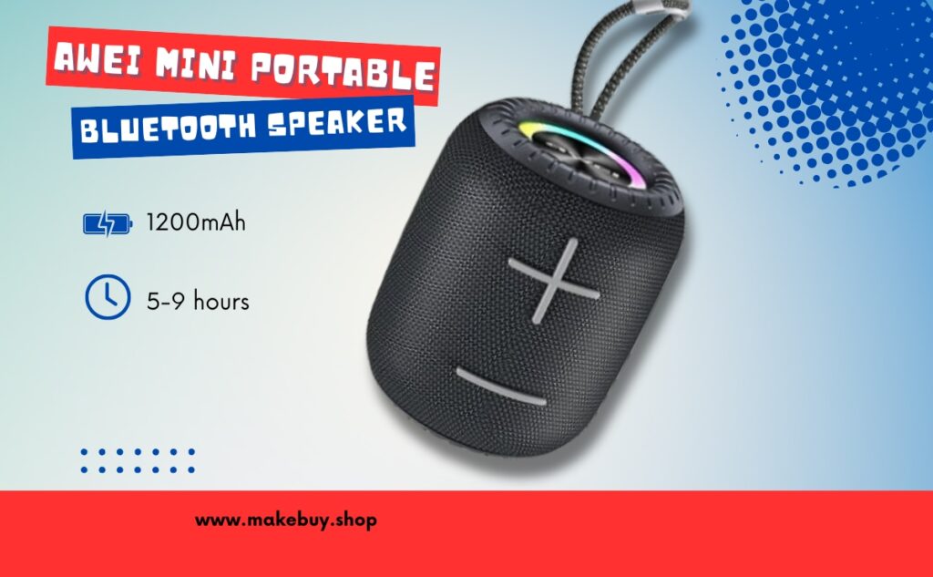 Awei Y526 Mini Portable Bluetooth Speaker- Black Color