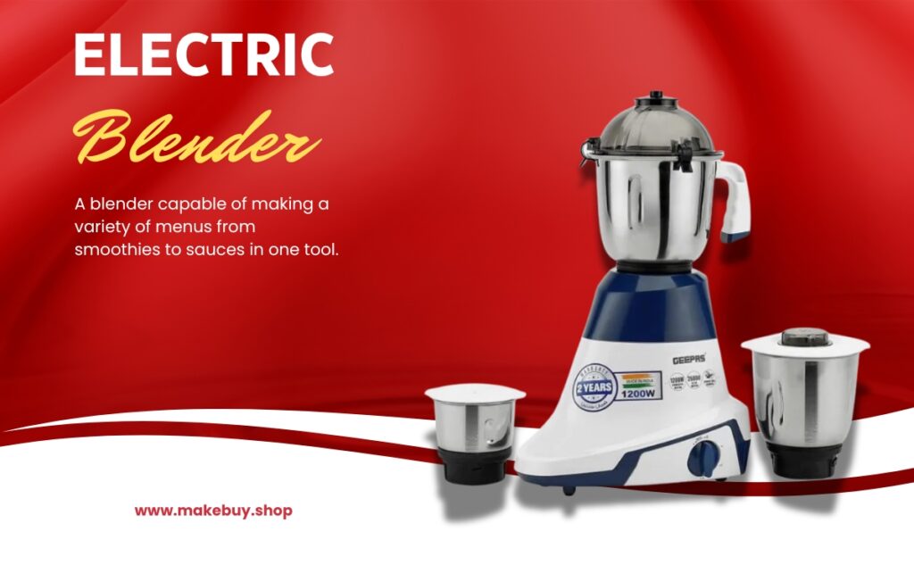 Geepas GSB44088 3 In 1 Mixer Grinder 1200W